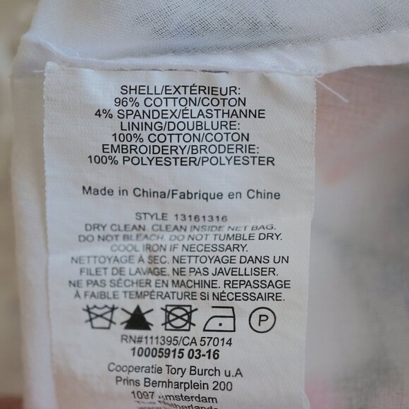 Tory Burch Cassie Floral Embroidered Skirt Sz S - Picture 2 of 4